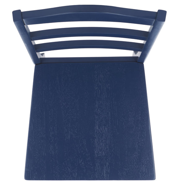 Safavieh Svetlana Ladder Back Side Chair In Dark Blue – Timeless Wood Design For Elegant Dining Spaces Dark Blue Wood Dch6904d