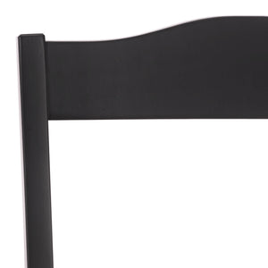 Svetlana Ladder Back Side Chair With Warm Wood Finish, Solid Wood Frame, Comfortable Contoured Seat
