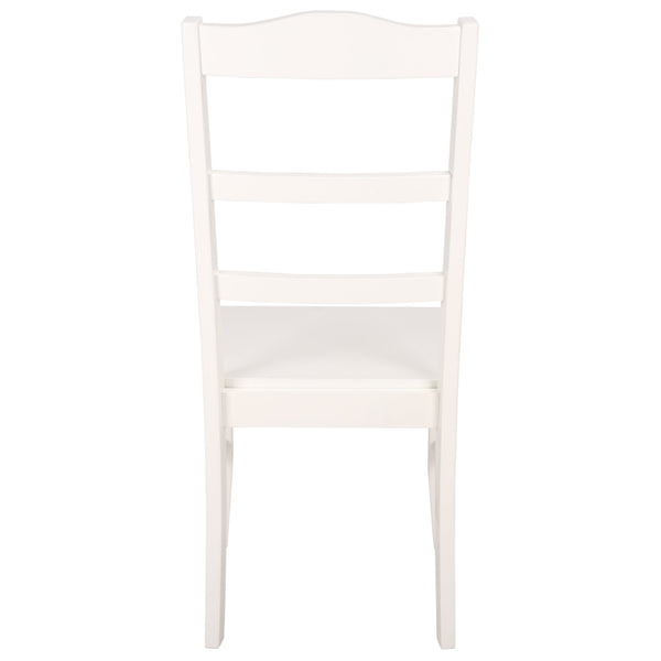 Svetlana Ladder Back Side Chair With Warm Wood Finish, Solid Wood Frame, Comfortable Contoured Seat
