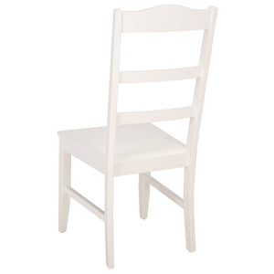Svetlana Ladder Back Side Chair With Warm Wood Finish, Solid Wood Frame, Comfortable Contoured Seat