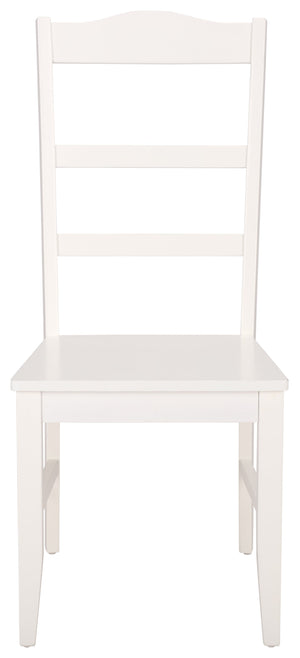 Svetlana Ladder Back Side Chair With Warm Wood Finish, Solid Wood Frame, Comfortable Contoured Seat