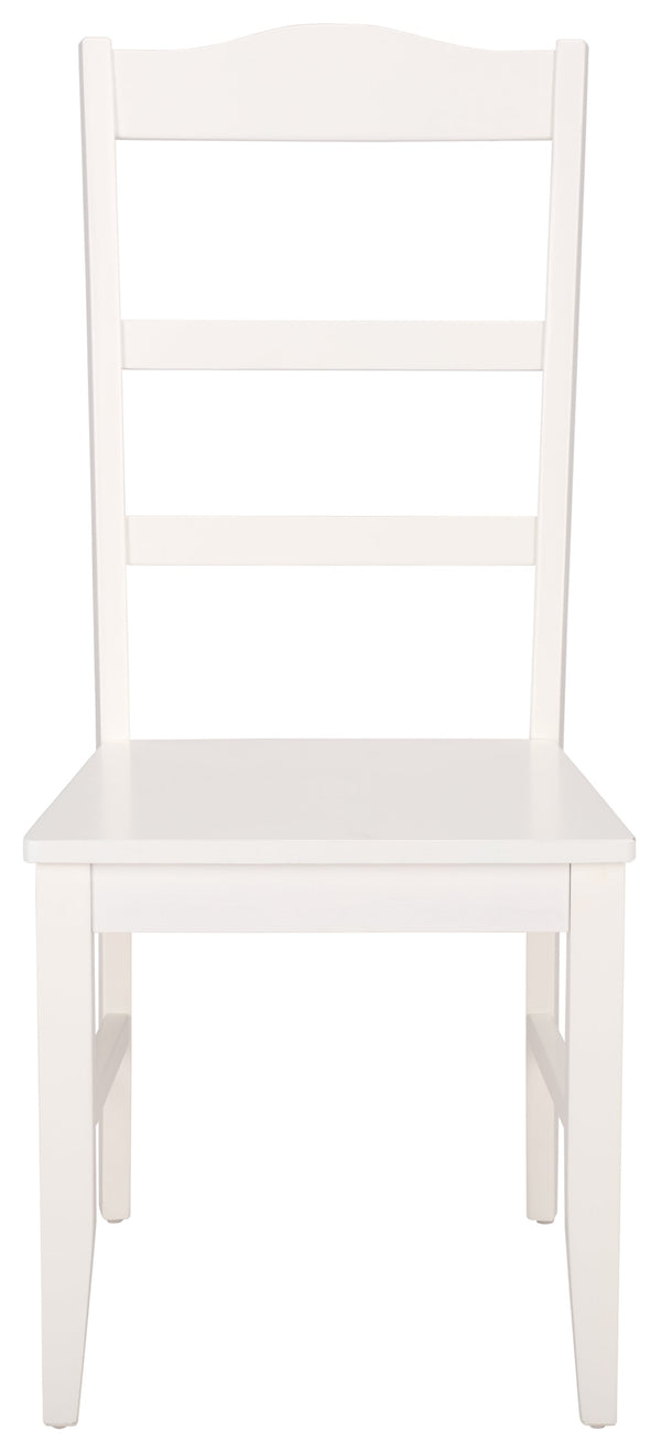 Svetlana Ladder Back Side Chair With Warm Wood Finish, Solid Wood Frame, Comfortable Contoured Seat