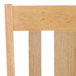 Roswitha Slat Back Side Chair With Solid Wood Frame, Contoured Seat & Warm Stain For Dining Comfort