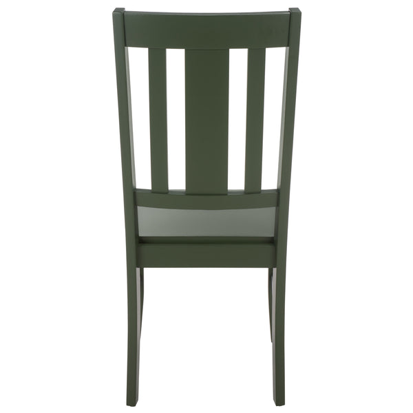 Roswitha Slat Back Side Chair With Solid Wood Frame, Contoured Seat & Warm Stain For Dining Comfort