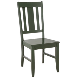 Roswitha Slat Back Side Chair With Solid Wood Frame, Contoured Seat & Warm Stain For Dining Comfort