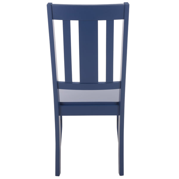 Roswitha Slat Back Side Chair With Solid Wood Frame, Contoured Seat & Warm Stain For Dining Comfort