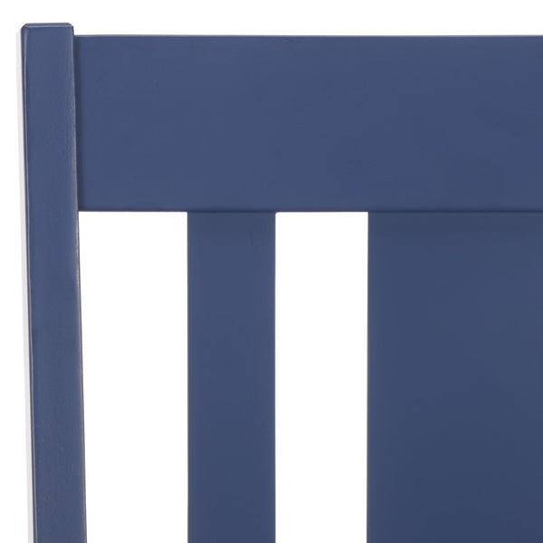 Roswitha Slat Back Side Chair With Solid Wood Frame, Contoured Seat & Warm Stain For Dining Comfort