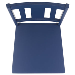 Roswitha Slat Back Side Chair With Solid Wood Frame, Contoured Seat & Warm Stain For Dining Comfort