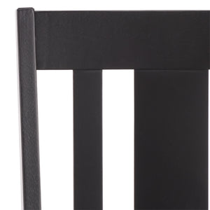 Roswitha Slat Back Side Chair With Solid Wood Frame, Contoured Seat & Warm Stain For Dining Comfort