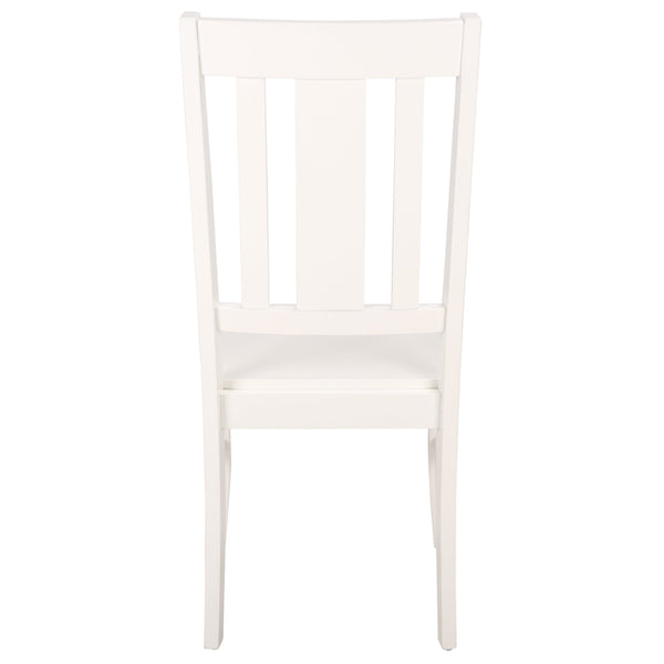 Roswitha Slat Back Side Chair With Solid Wood Frame, Contoured Seat & Warm Stain For Dining Comfort