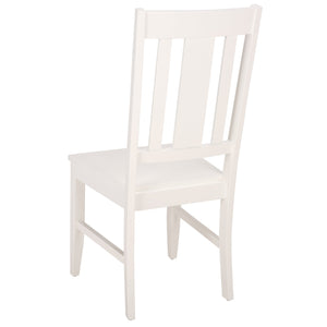 Roswitha Slat Back Side Chair With Solid Wood Frame, Contoured Seat & Warm Stain For Dining Comfort
