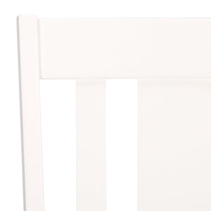 Roswitha Slat Back Side Chair With Solid Wood Frame, Contoured Seat & Warm Stain For Dining Comfort