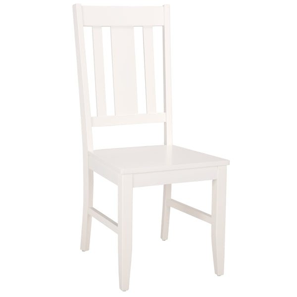 Roswitha Slat Back Side Chair With Solid Wood Frame, Contoured Seat & Warm Stain For Dining Comfort