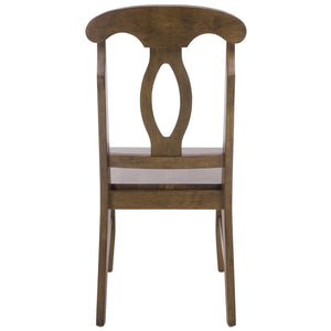 Hannelore Scandinavian Side Chair With Warm Wood Grain Finish, Solid Frame, Comfortable Contoured Seat
