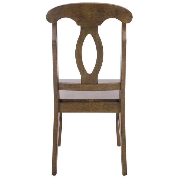 Hannelore Scandinavian Side Chair With Warm Wood Grain Finish, Solid Frame, Comfortable Contoured Seat
