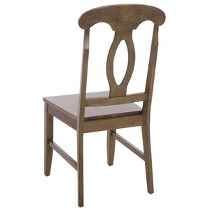 Hannelore Scandinavian Side Chair With Warm Wood Grain Finish, Solid Frame, Comfortable Contoured Seat