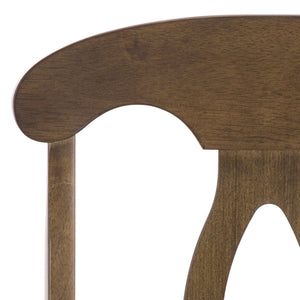 Hannelore Scandinavian Side Chair With Warm Wood Grain Finish, Solid Frame, Comfortable Contoured Seat