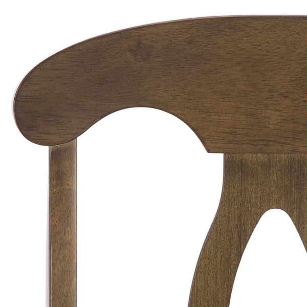Hannelore Scandinavian Side Chair With Warm Wood Grain Finish, Solid Frame, Comfortable Contoured Seat