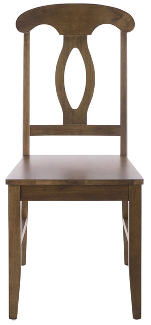 Hannelore Scandinavian Side Chair With Warm Wood Grain Finish, Solid Frame, Comfortable Contoured Seat