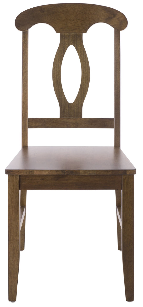 Hannelore Scandinavian Side Chair With Warm Wood Grain Finish, Solid Frame, Comfortable Contoured Seat