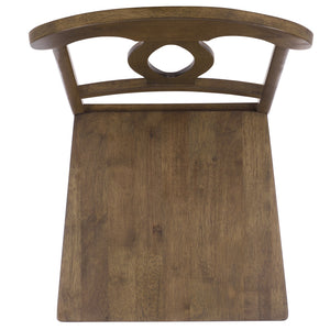 Hannelore Scandinavian Side Chair With Warm Wood Grain Finish, Solid Frame, Comfortable Contoured Seat