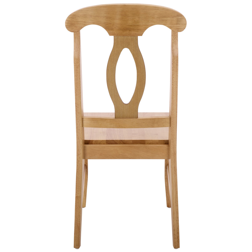 Hannelore Scandinavian Side Chair With Warm Wood Grain Finish, Solid Frame, Comfortable Contoured Seat