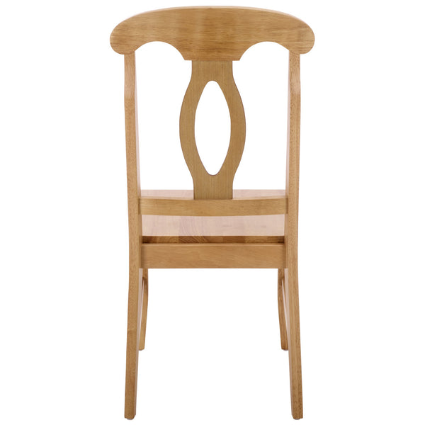 Hannelore Scandinavian Side Chair With Warm Wood Grain Finish, Solid Frame, Comfortable Contoured Seat