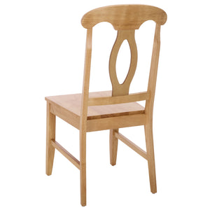 Hannelore Scandinavian Side Chair With Warm Wood Grain Finish, Solid Frame, Comfortable Contoured Seat