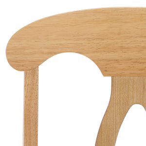 Hannelore Scandinavian Side Chair With Warm Wood Grain Finish, Solid Frame, Comfortable Contoured Seat