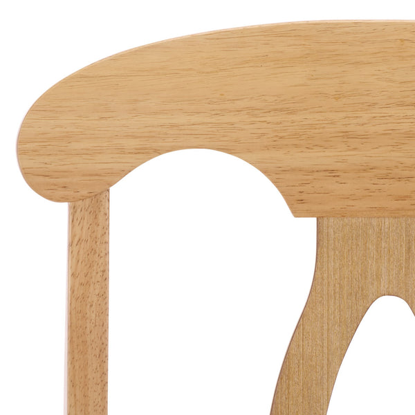 Hannelore Scandinavian Side Chair With Warm Wood Grain Finish, Solid Frame, Comfortable Contoured Seat