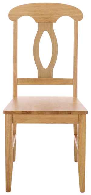 Hannelore Scandinavian Side Chair With Warm Wood Grain Finish, Solid Frame, Comfortable Contoured Seat