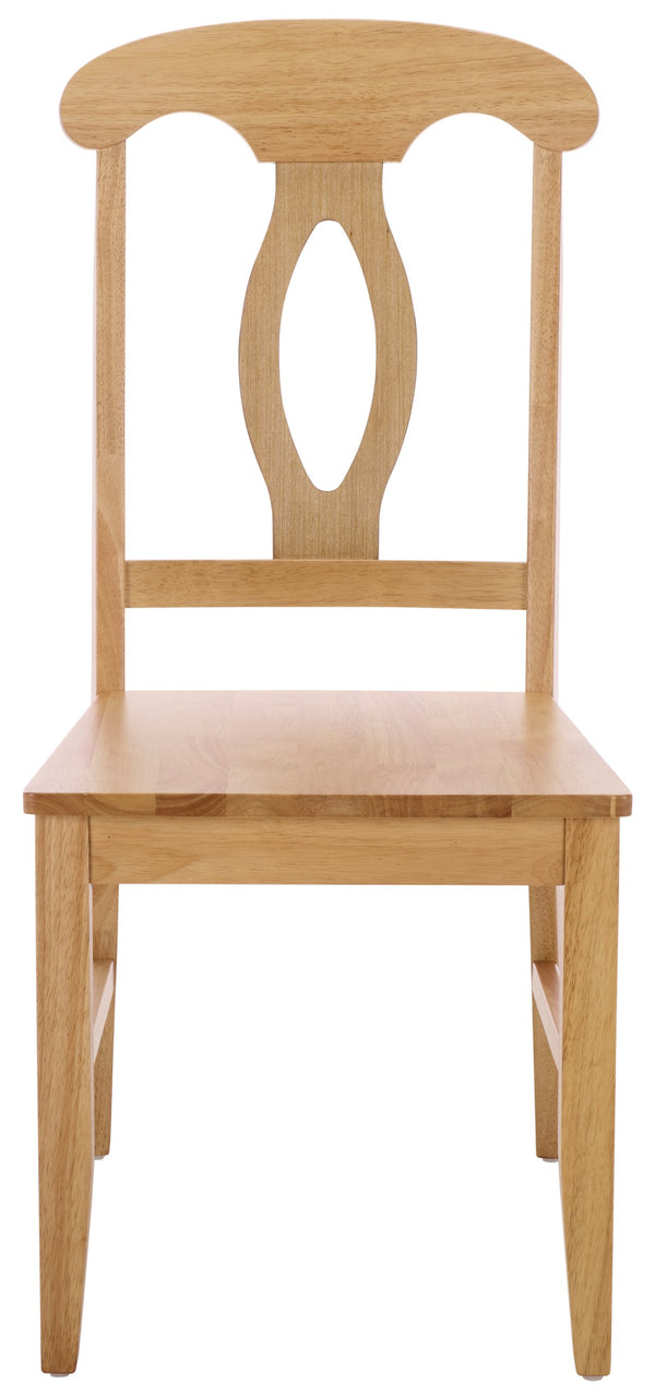 Hannelore Scandinavian Side Chair With Warm Wood Grain Finish, Solid Frame, Comfortable Contoured Seat