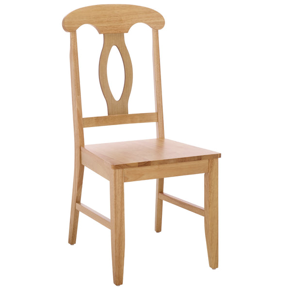 Hannelore Scandinavian Side Chair With Warm Wood Grain Finish, Solid Frame, Comfortable Contoured Seat