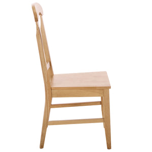 Hannelore Scandinavian Side Chair With Warm Wood Grain Finish, Solid Frame, Comfortable Contoured Seat
