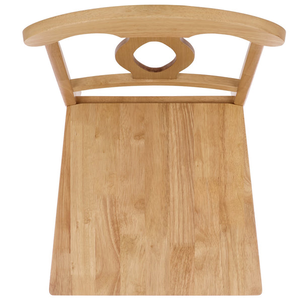 Hannelore Scandinavian Side Chair With Warm Wood Grain Finish, Solid Frame, Comfortable Contoured Seat