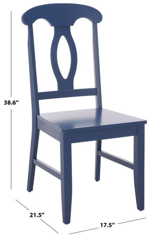 Hannelore Scandinavian Side Chair With Warm Wood Grain Finish, Solid Frame, Comfortable Contoured Seat