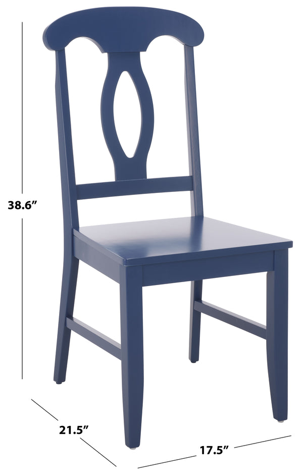 Hannelore Scandinavian Side Chair With Warm Wood Grain Finish, Solid Frame, Comfortable Contoured Seat