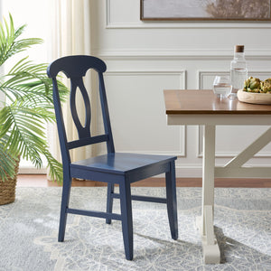 Hannelore Scandinavian Side Chair With Warm Wood Grain Finish, Solid Frame, Comfortable Contoured Seat