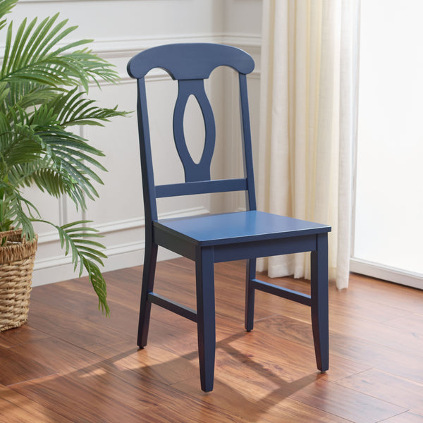 Hannelore Scandinavian Side Chair With Warm Wood Grain Finish, Solid Frame, Comfortable Contoured Seat