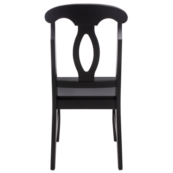 Hannelore Scandinavian Side Chair With Warm Wood Grain Finish, Solid Frame, Comfortable Contoured Seat