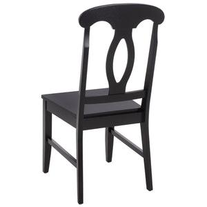 Hannelore Scandinavian Side Chair With Warm Wood Grain Finish, Solid Frame, Comfortable Contoured Seat