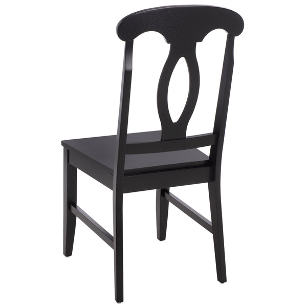 Hannelore Scandinavian Side Chair With Warm Wood Grain Finish, Solid Frame, Comfortable Contoured Seat