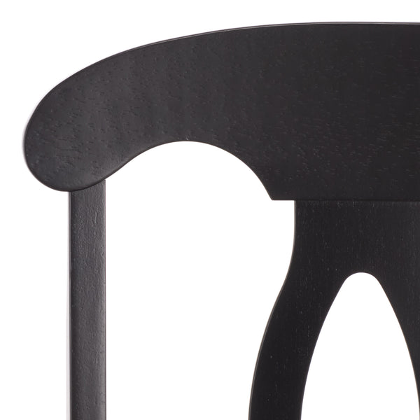 Hannelore Scandinavian Side Chair With Warm Wood Grain Finish, Solid Frame, Comfortable Contoured Seat