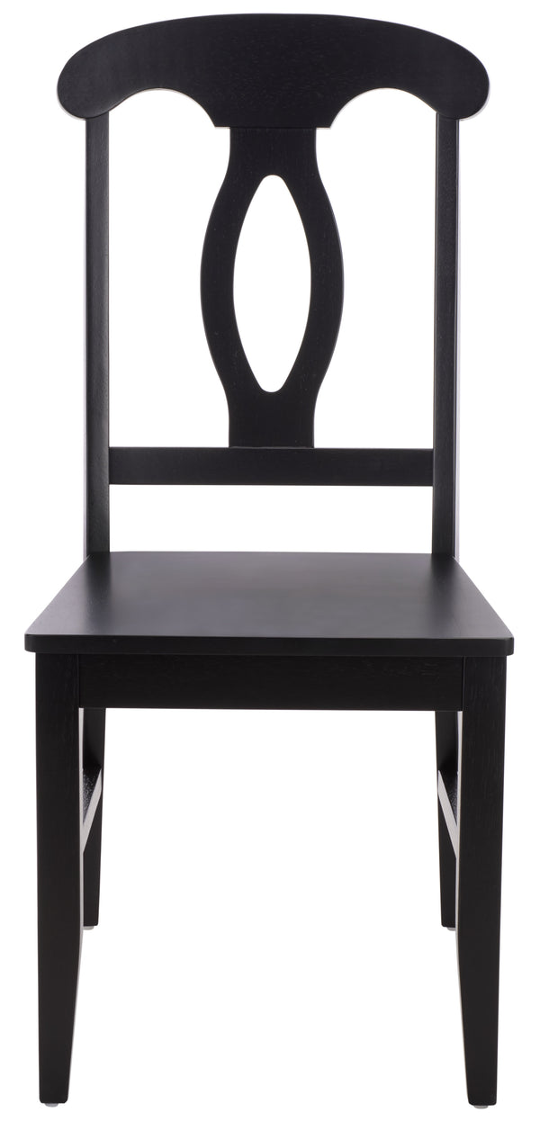 Hannelore Scandinavian Side Chair With Warm Wood Grain Finish, Solid Frame, Comfortable Contoured Seat