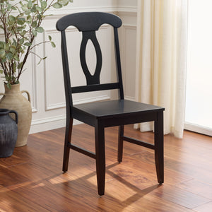 Hannelore Scandinavian Side Chair With Warm Wood Grain Finish, Solid Frame, Comfortable Contoured Seat