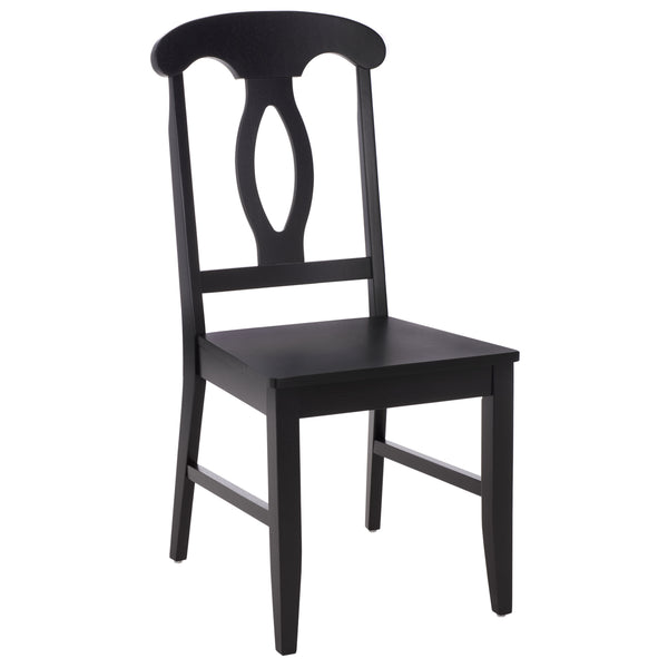 Hannelore Scandinavian Side Chair With Warm Wood Grain Finish, Solid Frame, Comfortable Contoured Seat