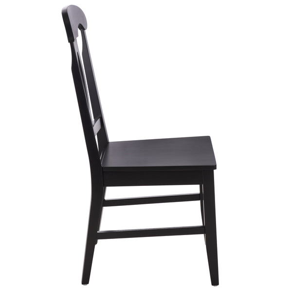Hannelore Scandinavian Side Chair With Warm Wood Grain Finish, Solid Frame, Comfortable Contoured Seat