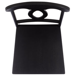 Hannelore Scandinavian Side Chair With Warm Wood Grain Finish, Solid Frame, Comfortable Contoured Seat