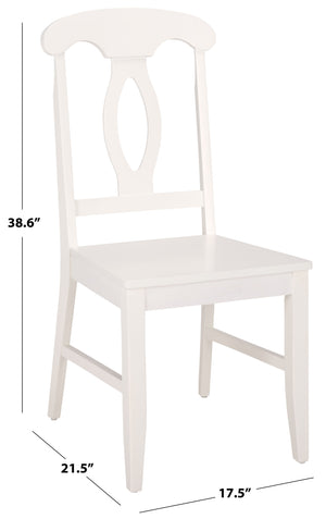 Hannelore Scandinavian Side Chair With Warm Wood Grain Finish, Solid Frame, Comfortable Contoured Seat