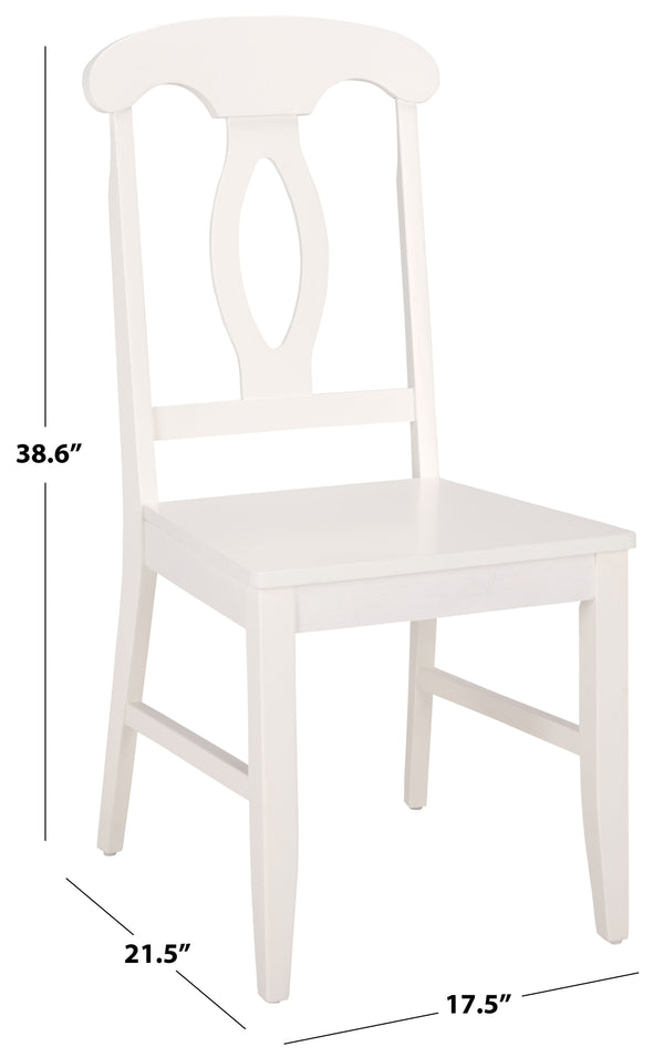 Hannelore Scandinavian Side Chair With Warm Wood Grain Finish, Solid Frame, Comfortable Contoured Seat